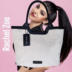RACHEL ZOE NWT Natural Canvas Tote Bag Shoulder Purse